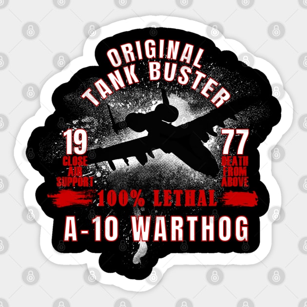 A10 Warthog Sticker by 461VeteranClothingCo